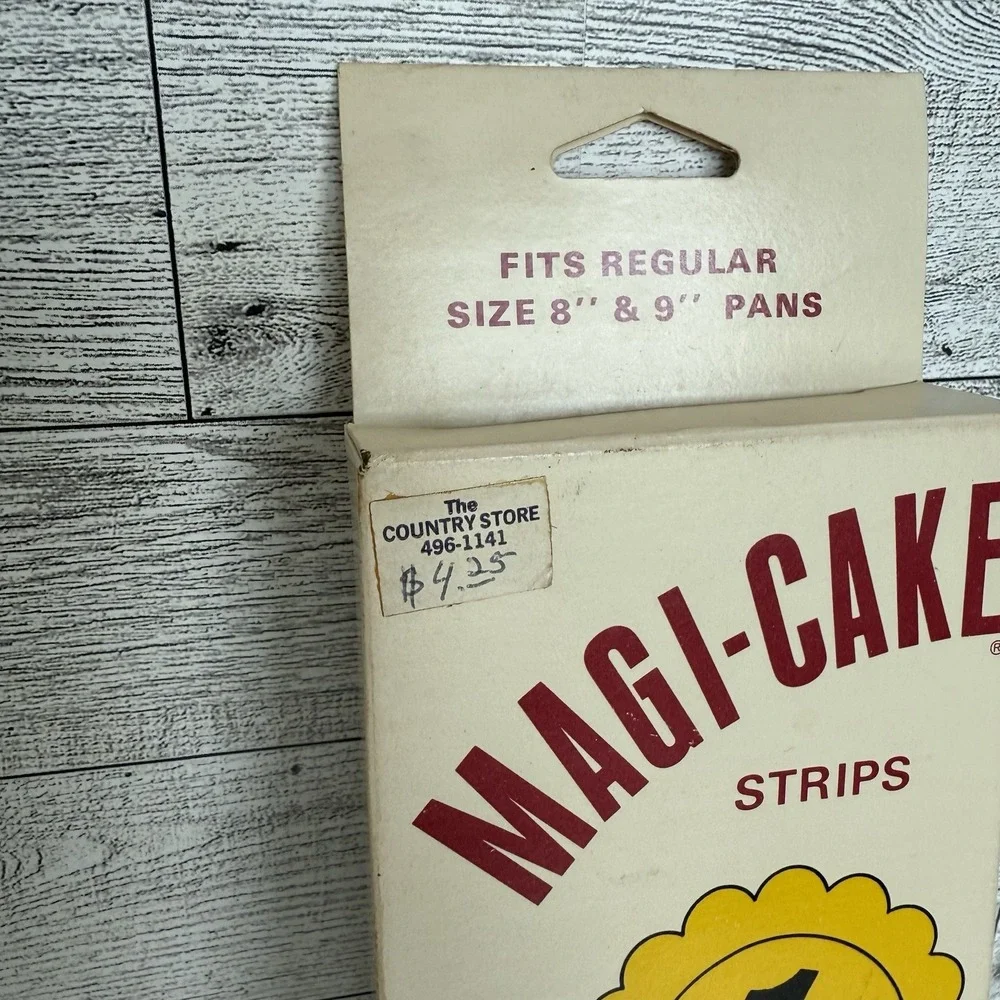 MAGI-CAKE Vintage NEW In Package Cake Strips 1977‎ Even Baking Moist Washable